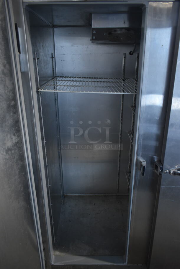 2018 Continental 2F Stainless Steel Commercial 2 Door Reach In Freezer w/ Poly Coated Racks on Commercial Casters. 115 Volts, 1 Phase. Tested and Working! - Image 5 of 8