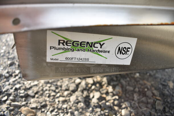 BRAND NEW SCRATCH AND DENT! Regency 600FT1242SS 12" x 42" 14-Gauge Stainless Steel Floor Trough with Grate - Image 4 of 4