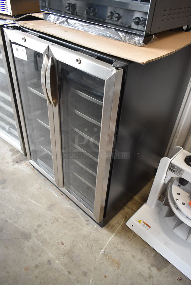 BRAND NEW SCRATCH AND DENT! Danby DBC2760BLS Stainless Steel Dual Zone 27 Bottle Built-In French Door Beverage Wine Cooler Merchandiser. 115 Volts, 1 Phase. Tested and Working! - Image 3 of 8