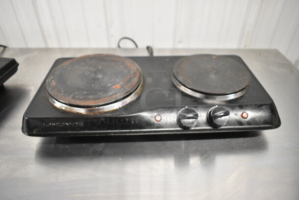 2 Elite Gourmet EDB-302BF/HD2011B Metal Countertop 2 Burner Range. 120 Volts, 1 Phase. 2 Times Your Bid!  - Image 6 of 9