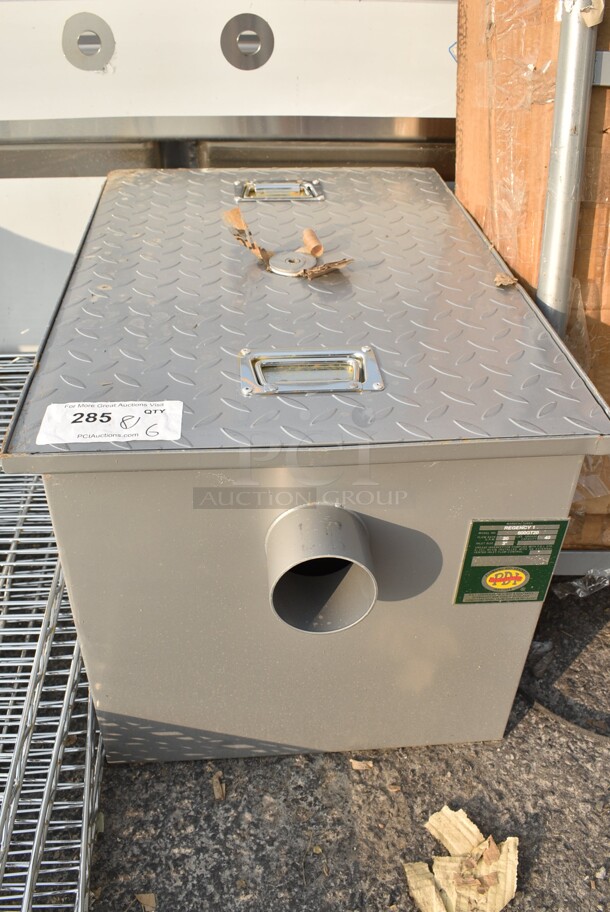 BRAND NEW SCRATCH AND DENT! Regency 600GT20 40 lb. 20 GPM Grease Trap with 3" Non-Threaded Connections - Image 2 of 4