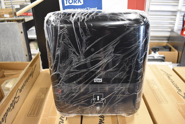 2 BRAND NEW IN BOX! Tork Black Poly Wall Mount Paper Towel Dispensers. 13x8x18. 2 Times Your Bid! - Image 1 of 4
