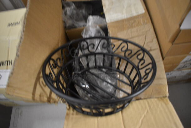 24 BRAND NEW IN BOX! American Metalcraft Black Metal Food Baskets. 8x8x3. 24 Times Your Bid! - Image 2 of 3