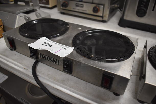Bunn WX2 Stainless Steel Commercial Countertop 2 Burner Coffee Pot Warmer. 120 Volts, 1 Phase. 14x7x2.5. Tested and Working! - Image 3 of 4