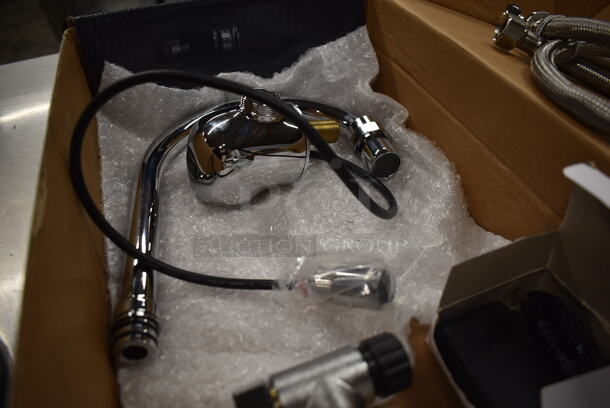 BRAND NEW IN BOX! Waterloo 750EFWM Electronic Stainless Steel Hands-Free Sensor Faucet For Wall Mount Single Inlet. - Image 6 of 9