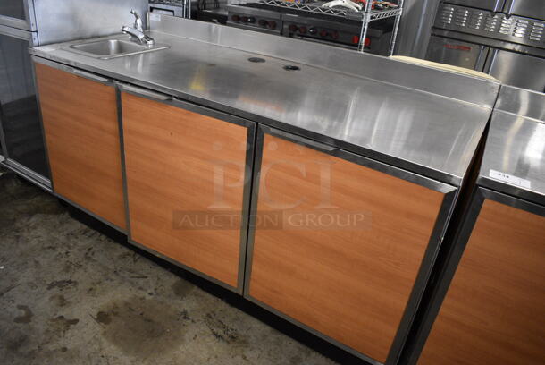 Duke Model SUBP-72M Stainless Steel Commercial Counter w/ 3 Wood Pattern Doors. 72x30x40 - Image 5 of 8