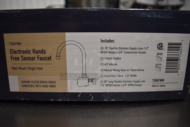 BRAND NEW IN BOX! Waterloo 750EFWM Electronic Stainless Steel Hands-Free Sensor Faucet For Wall Mount Single Inlet. - Image 8 of 9