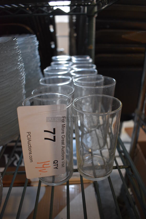 ALL ONE MONEY! Lot of 14 Various Beverage Glasses. Includes 2.5x2.5x4.5