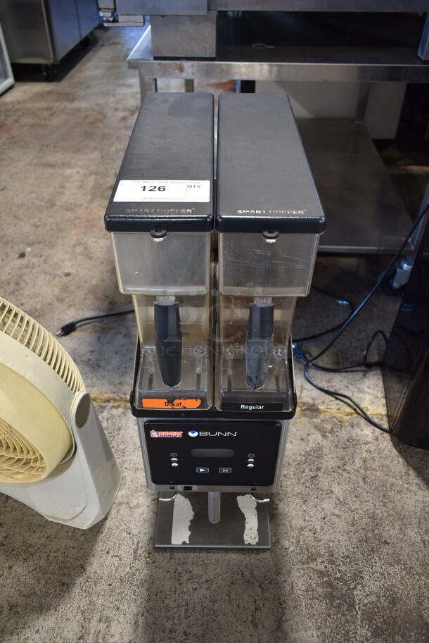 2012 Bunn MHG Stainless Steel Commercial Countertop 2 Hopper Coffee Bean Grinder. 120 Volts, 1 Phase. Tested and Working! - Image 1 of 8
