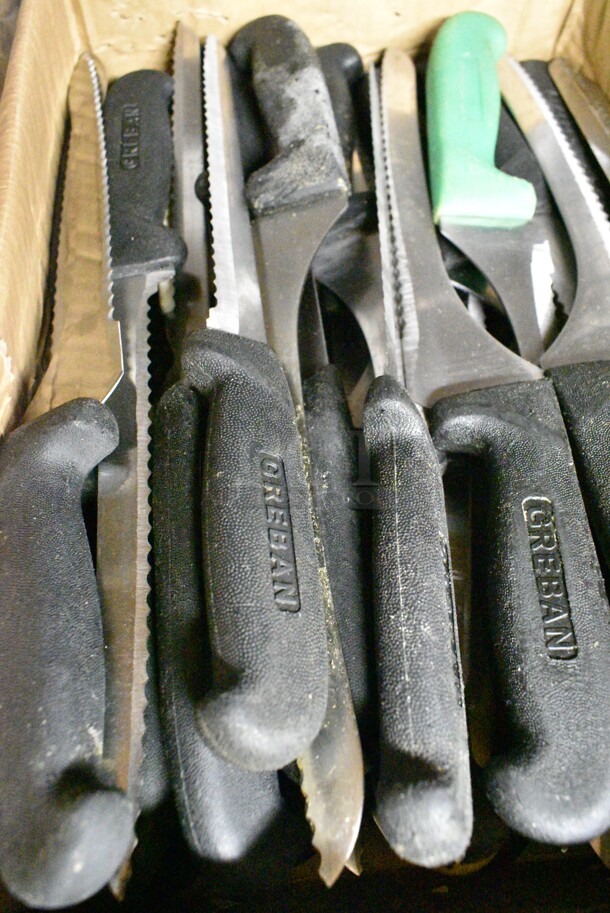50 SHARPENED Stainless Steel Knives Including Serrated Bread Knives. 50 Times Your Bid!  - Image 3 of 5