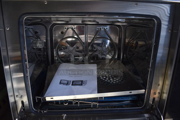 BRAND NEW! Perspective Model EB-1A Stainless Steel Commercial Countertop Electric Powered Convection Oven w/ View Through Door and Metal Oven Racks. 220 Volts, 1 Phase. 23.5x23x22.5 - Image 3 of 5