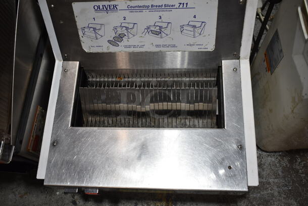 Oliver 711 Metal Commercial Countertop Bread Loaf Slicer. 115 Volts, 1 Phase. Tested and Working! - Image 3 of 6