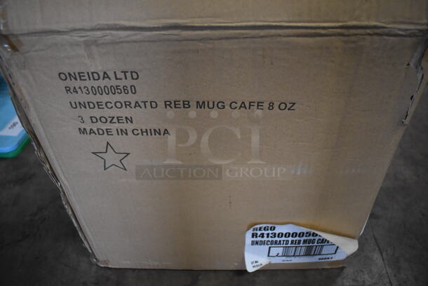 33 BRAND NEW IN BOX! Oneida White Ceramic Mugs. 4x3x4. 33 Times Your Bid! - Image 3 of 4