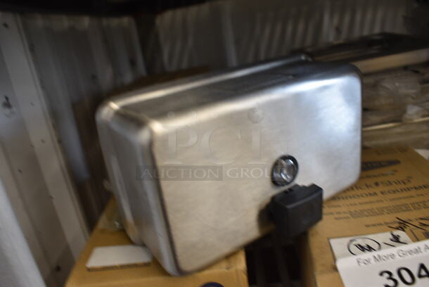4 BRAND NEW IN BOX! Metal Wall Mount Soap Dispensers. 8x3x5. 4 Times Your Bid! - Image 3 of 4