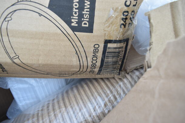 PALLET LOT of 20 BRAND NEW Boxes Including 2 Box Fineline 5032-BK Fineline 5032-BK Super Bowl 32 oz. Black PET Plastic Bowl - 100/Case, 128HD8COMBO Choice Heavy Duty 8 oz. Microwavable Translucent Plastic Deli Container and Lid Combo Pack - 240/Case, 500LSTRWL Choice 32 oz. Clear Sip-Through Lid with Extra-Wide Opening - 500/Case, 5001BNAP Choice 1-Ply White Beverage / Cocktail Napkin - 4000/Case, 433300100 Choice 6" x 1" x 8" White Sandwich / Cookie Bag - 2000/Case, 129MCR50B Choice 43 oz. Black Round Microwavable Heavy Weight Container with Lid 9" - 150/Case, 500CC20 Choice Clear PET Customizable Plastic Cold Cup - 20 oz. - 600/Case. 20 Times Your Bid!  - Image 3 of 12