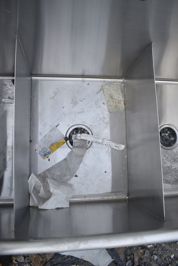 BRAND NEW SCRATCH AND DENT! Stainless Steel Commercial 3 Bay Sink. No Legs.  - Image 5 of 6