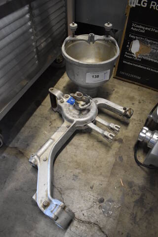 Belshaw Type B Metal Commercial Dough Dropper w/ Hopper. 14x7x21, 9.5x9.5x13.5