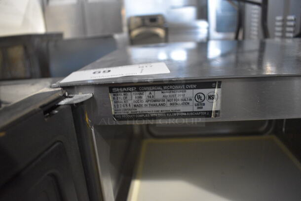 Sharp Model R-21LCF Stainless Steel Commercial Countertop Microwave Oven. 120 Volts, 1 Phase. 20.5x16x12 - Image 5 of 5