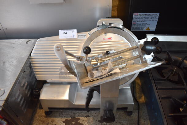 BRAND NEW! Avantco Model ASM0013 Stainless Steel Commercial Countertop Meat Slicer. 120 Volts, 1 Phase. 27x23x24. Tested and Working!