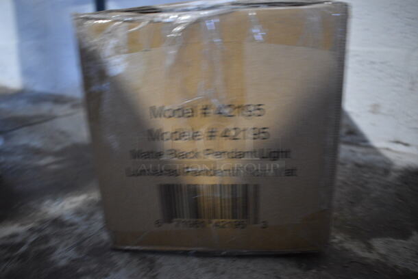 BRAND NEW SCRATCH AND DENT! 42195 Matte Black Pendant Light Fixture.  - Image 2 of 2