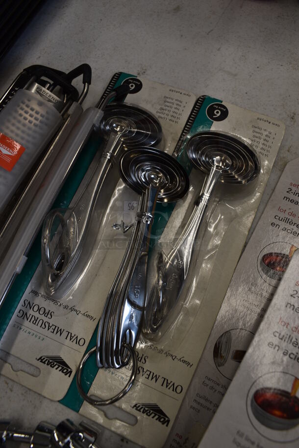 ALL ONE MONEY! Lot of Various BRAND NEW! Stainless Steel Utensils; 6 Zesters, 3 Measuring Cup Sets, 4 Cherry Pitters and 5 Measuring Spoon Sets. - Image 4 of 4