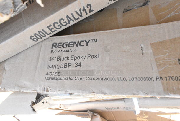 4 BRAND NEW SCRATCH AND DENT! Items Including Regency 600LEGSS820 32 1/4" Stainless Steel Leg for Work Tables, Regency 600LEGGALV12 20 1/2" Galvanized Steel Leg for Sinks, Regency 460EBP34 34" NSF Black Epoxy Post. 4 Times Your Bid! May Be Missing Pieces.  - Image 5 of 5