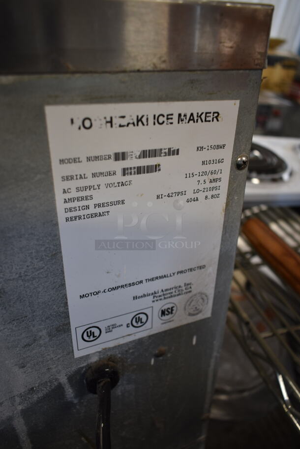 Hoshizaki KM-150BWP Stainless Steel Commercial Self Contained Ice Machine. 115-120 Volts, 1 Phase.   - Image 6 of 6