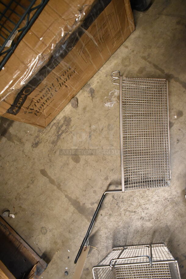 4 BRAND NEW SCRATCH AND DENT! Various Metal Fry Baskets Including Anets A4500310 13 1/4" x 8 1/2" x 5 3/4" Twin Fryer Basket with Front Hook, Anets P9800-56 17" x 5 3/4" x 6" Triple Size Fryer Basket with Front Hook, Anets P9800-53 13" x 4 1/4" x 5 1/2" Triple Size Fryer Basket with Front Hook, 119P980092 Anets P9800-92 5 3/4" x 9" Stainless Steel Round Pasta Basket. 4 Times Your Bid! - Image 3 of 12