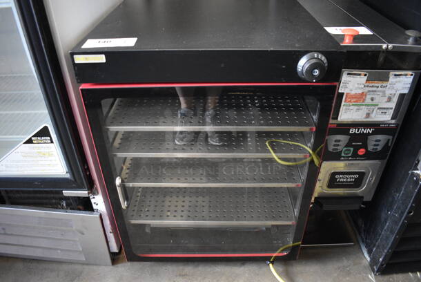 2018 Hebvest Model PD04HT Metal Commercial Heated Display Case Merchandiser. 120 Volts, 1 Phase. 20.5x24.5x27.5. Tested and Working!