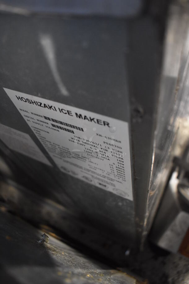 Hoshizaki KM-630MAH Stainless Steel Commercial Ice Head. 208-230 Volts, 1 Phase. 22.5x28.5x37.5 - Image 4 of 5