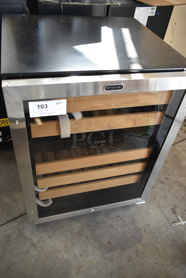 BRAND NEW SCRATCH AND DENT! Whynter BWR-462DZ Metal 46-Bottle Dual Temperature Zone Built Wine Chiller Merchandiser. 115 Volts, 1 Phase. Tested and Working! - Image 2 of 6