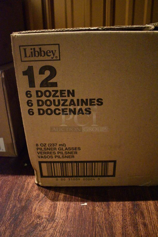 Box of 72 BRAND NEW Libbey 8 oz Pilsner Glasses. 2.5x2.5x5.5. (bar) - Image 4 of 5