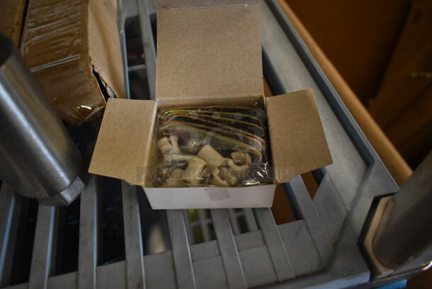 ALL ONE MONEY! BRAND NEW Lot of 4 Metal Legs and Box of Pieces - Image 4 of 6