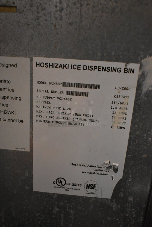 Hoshizaki KML-250MAH Stainless Steel Ice Head on Hoshizaki Hotel Dispenser Ice Bin. 115 volts, 1 Phase.  - Image 6 of 6