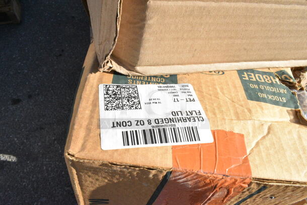 23 BRAND NEW Boxes Including 130CLFKSNH Choice Clear Heavy Weight Wrapped Plastic Cutlery Pack with Napkin - 500/Case, 394345LNoble NexGen Powder-Free Disposable Black Hybrid 3 Mil Thick Gloves - Large - 1000/Case, 394345L Noble NexGen Powder-Free Disposable Black Hybrid 3 Mil Thick Gloves - Large - 1000/Case, 433NACHOL Carnival King Large Two Compartment Plastic Nacho Tray - 500/Case, 433W20SHBGC Choice 20 lb. Shorty White Paper Bag - 500/Case, 245CPB10WHTPRINT Choice 10" x 10" x 2" White Corrugated Pizza Box - 50/Case. 23 Times Your Bid!  - Image 8 of 12