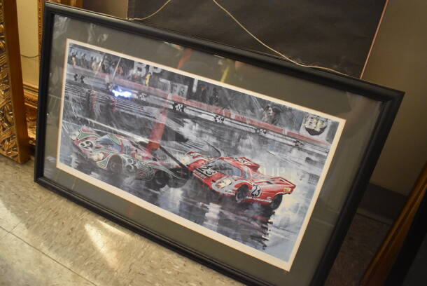 Framed Picture of Racing in the Rain. - Image 2 of 8