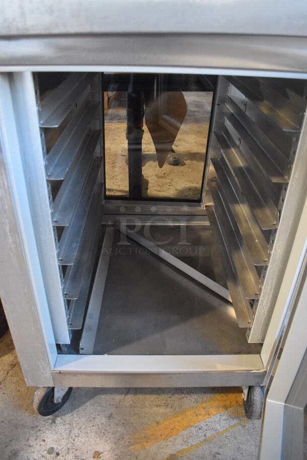 2014 True STG1HPT-2HG-2HG Stainless Steel Commercial 2 Half Size Door Reach In Pass Through Cooler Merchandiser on Commercial Casters. 250 Volts, 1 Phase. 27.5x36.5x84 - Image 5 of 6