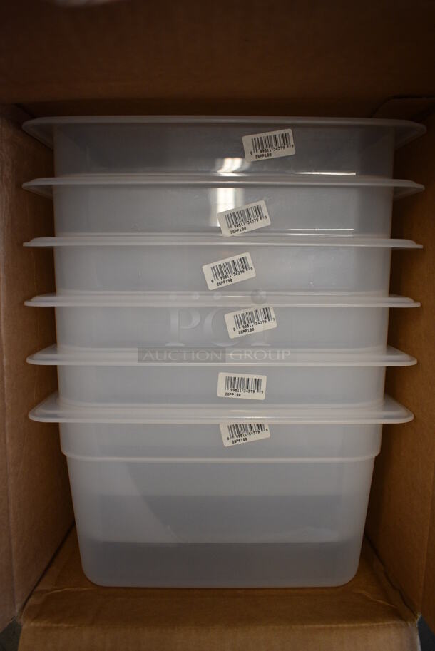 ALL ONE MONEY! Lot of 6 BRAND NEW IN BOX! Cambro Poly 1/2 Size Drop In Bins. 1/2x6