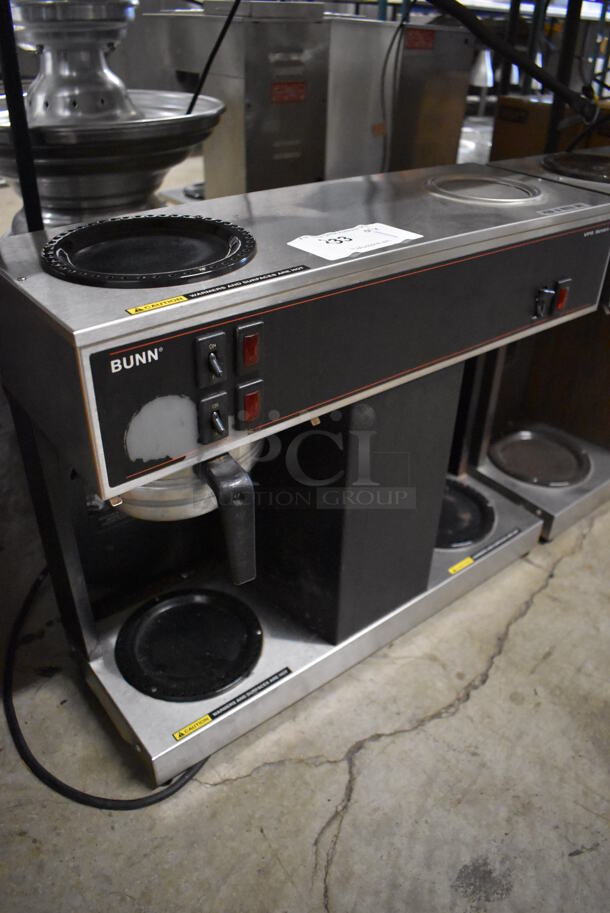Bunn VPS Stainless Steel Commercial Countertop 3 Burner Coffee Machine w/ Metal Brew Basket. 120 Volts, 1 Phase. 23x8x19 - Image 2 of 5