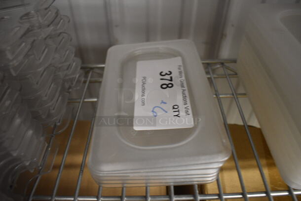 ALL ONE MONEY! Lot of 6 Clear Poly 1/9 Size Drop In Bin Lids! - Image 1 of 2