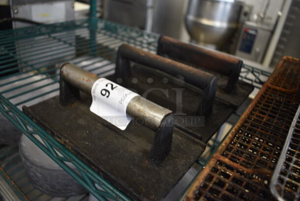 3 Metal Bacon Presses. 8.5x4.5x3. 3 Times Your Bid! - Image 3 of 3