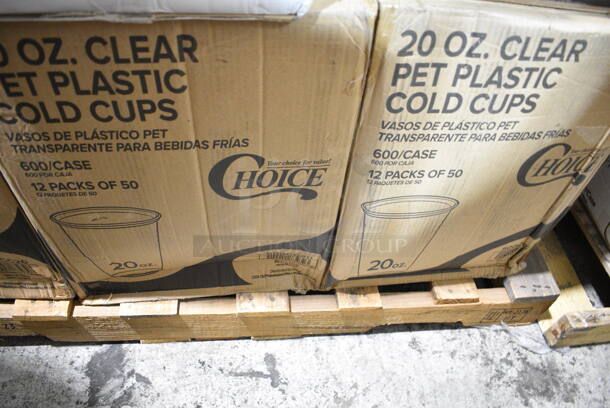 PALLET LOT of 26 BRAND NEW Boxes Including 61260507 Choice Full Size Foil Steam Table Pan Deep 3 3/8" Depth - Full Size Deep - 50/Case, 500TW12 Choice 12 oz. Translucent Thin Wall Plastic Cold Cup - 1000/Case, 760SOUP8WPA Choice 8 oz. White Double Poly-Coated Paper Food Cup with Vented Paper Lid - 250/Case, 7 Box 130HBKCUTFW Visions Individually Wrapped Black Heavy Weight Plastic Fork - 1000/Case, 2 Box 500CC20 Choice Clear PET Customizable Plastic Cold Cup - 20 oz. - 600/Case, Dart Y16T Conex Galaxy 16 oz. Translucent Tall Plastic Cold Cup - 1000/Case, 2 Box 612527L Choice 7" Round Foil-Laminated Board Lid - 500/Case, Dart 85HT1R 8" x 8" x 3" White Foam Square Take Out Container with Perforated Hinged Lid - 200/Case. 26 Times Your Bid! - Image 6 of 12