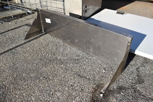 Stainless Steel Shelf w/ Wall Mount Brackets. 48x14x14 - Image 1 of 3