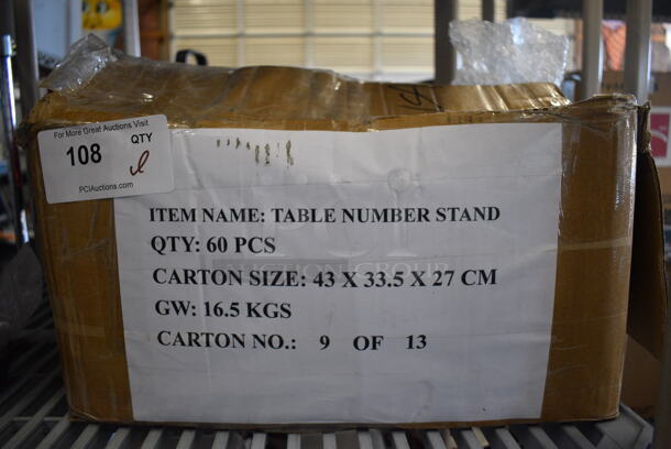 ALL ONE MONEY! Lot of Gold Colored Metal Countertop Tabletop Number Holders! 11" - Image 5 of 5