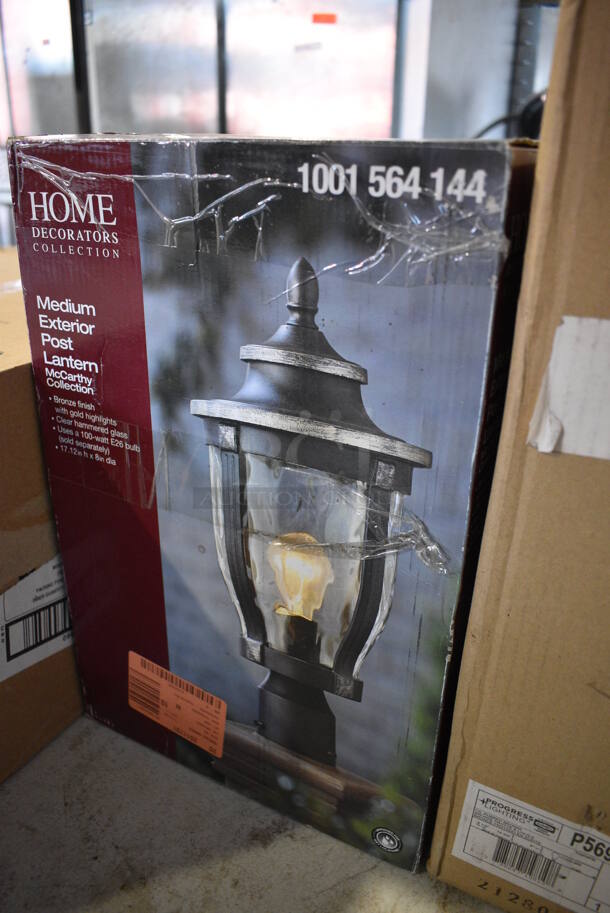 BRAND NEW SCRATCH AND DENT! Home Decorators Medium Exterior Post Lantern Light Fixture - Image 2 of 3