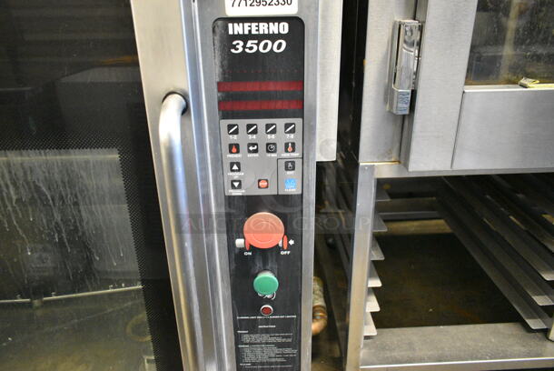 2 Hardt Model Inferno 3500 Stainless Steel Commercial Natural Gas Powered Rotisserie Ovens on Commercial Casters. Each Oven Has a 40 Bird Capacity. 76,000 BTU. 2 Times Your Bid! - Image 6 of 12