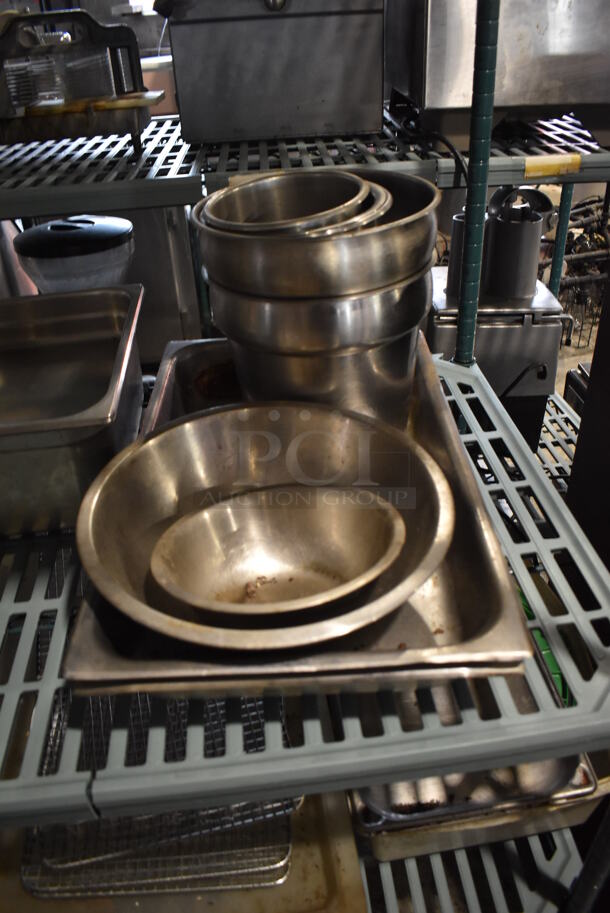 ALL ONE MONEY! Tier Lot of Various Metal Including Cylindrical Bins and Drop In Bins. Includes 1/6x6, 1/2x6 - Image 11 of 12