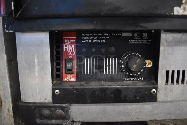Metro HM1500 Metal Commercial Warming Holding Cabinet on Commercial Casters. See Pictures for Damage to Door. 24.5x31x74. Tested and Working! - Image 6 of 6