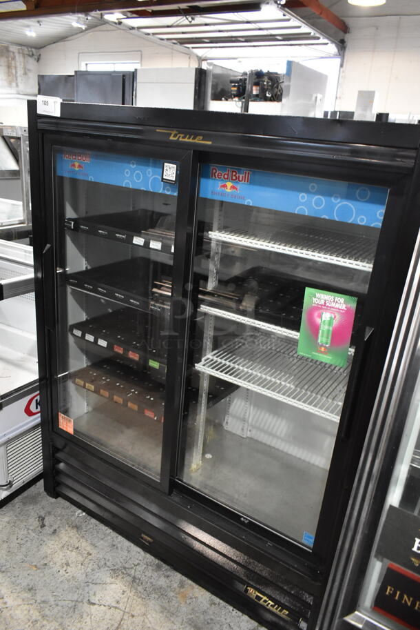 2015 True GDM-41SL-60-LD ENERGY STAR Metal Commercial 2 Door Reach In Cooler Merchandiser w/ Poly Coated Racks. 115 Volts, 1 Phase. Tested and Working! - Image 1 of 6