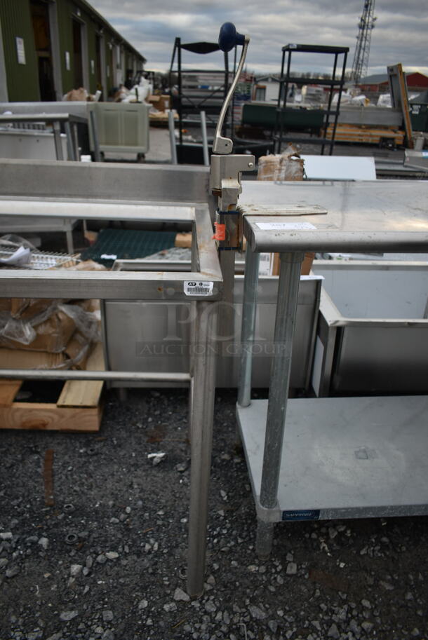 Stainless Steel Commercial Cutting Board Table Frame w/ Back Splash. - Image 2 of 5